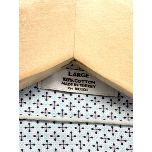 Peter Millar Button‎ Down Shirt Long Sleeve Size Large Blue 100% Cotton Casual - Picture 6 of 6